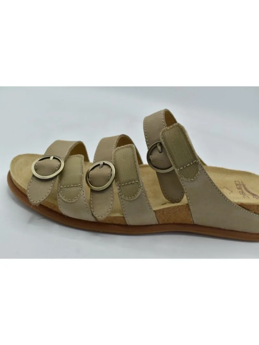 Dansko Womens Size‎ EU 38 Campbell Milled Nubuck Sand Tan Slip On Sandals Shoes